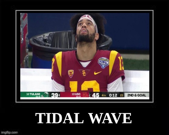 Tulane football meme | TIDAL WAVE | image tagged in black box meme,memes,usc,college football,football,sports | made w/ Imgflip meme maker