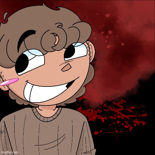 Such a silly goose. (Stu Macher, Scream 1996) TW: blood!!! | image tagged in scream,stu macher,ghostface,horror,matthew lillard | made w/ Imgflip meme maker