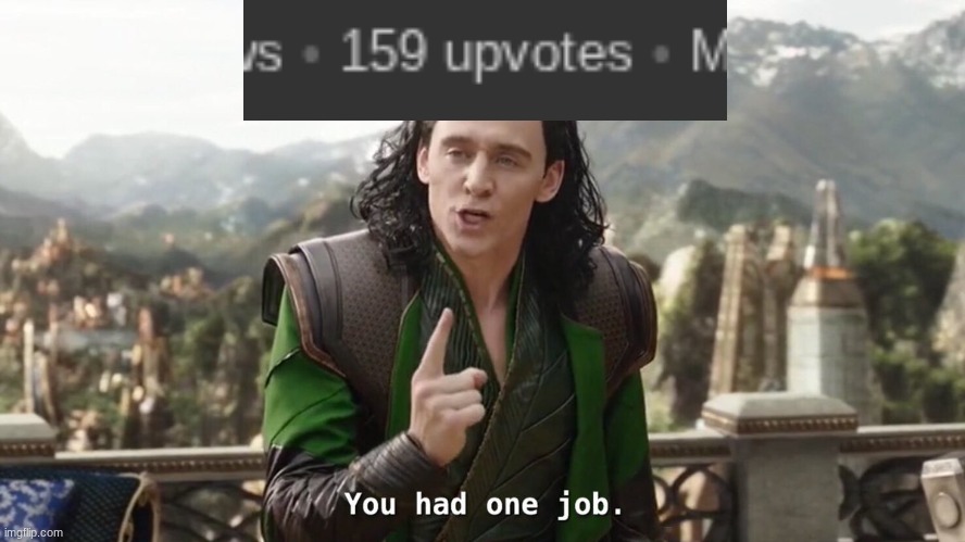You had one job. Just the one | image tagged in you had one job just the one | made w/ Imgflip meme maker