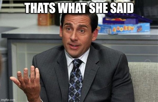That's what she said | THATS WHAT SHE SAID | image tagged in that's what she said | made w/ Imgflip meme maker