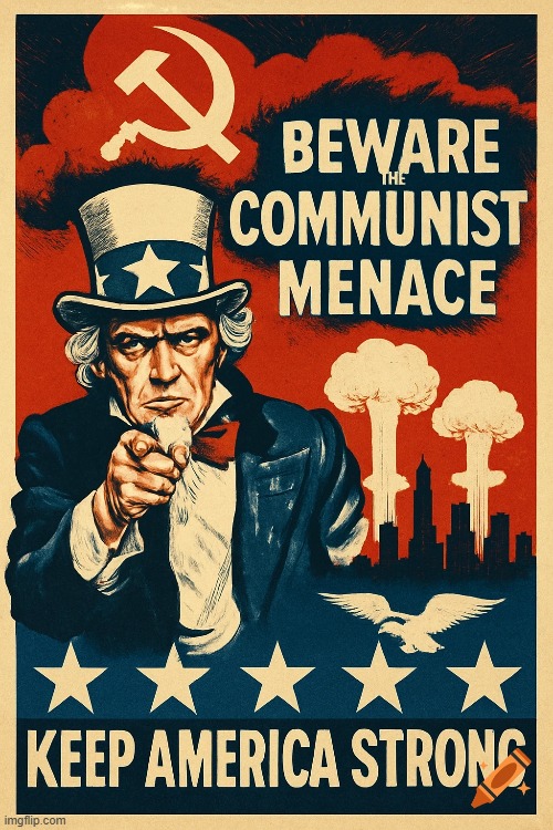 custom made anti communist propaganda | image tagged in ai,communism,patriotism,propaganda,america | made w/ Imgflip meme maker