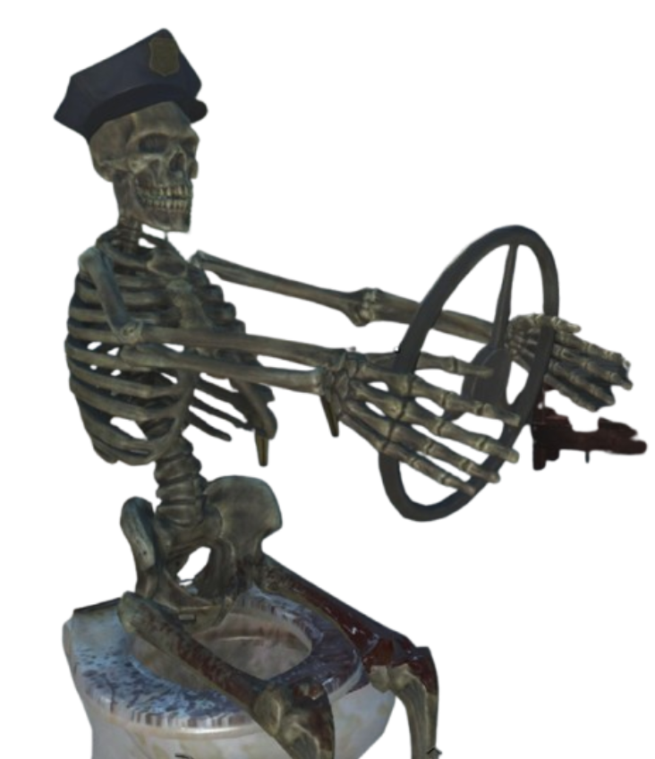 Skeleton Bus Driver Blank Meme Template