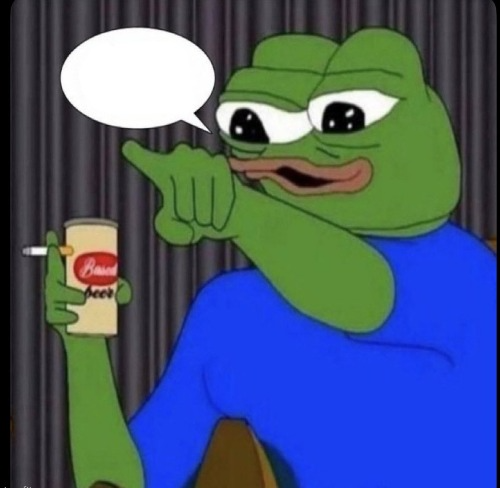 Pepe Pointing Blank Meme Template
