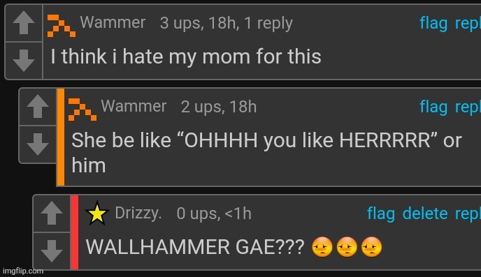 He's gonna kill me :sob: | image tagged in wallhammer gae | made w/ Imgflip meme maker