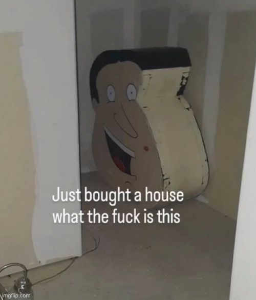 when you buy the house that contains the quagmire head | made w/ Imgflip meme maker