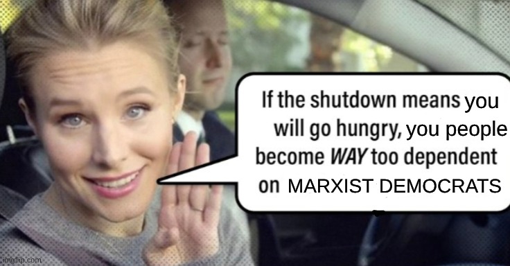 Way too dependent on Govt | you; you people; MARXIST DEMOCRATS | image tagged in government shutdown,snap | made w/ Imgflip meme maker