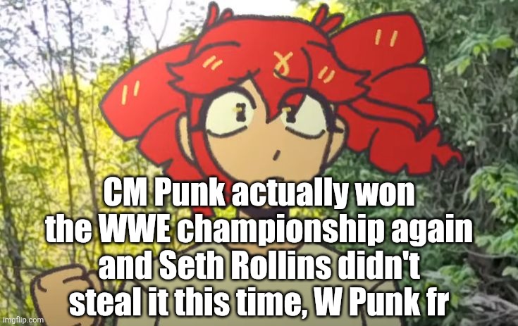 Bro deserves it after like months of misery with Seth Freaking Rollins | CM Punk actually won the WWE championship again and Seth Rollins didn't steal it this time, W Punk fr | image tagged in birdbrain teto | made w/ Imgflip meme maker