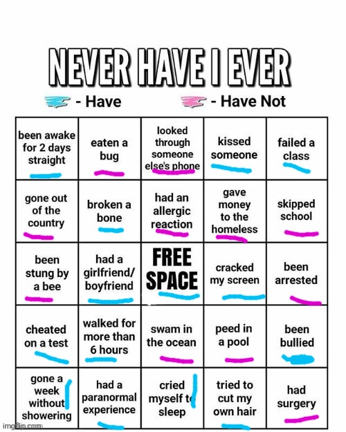 Never have I ever | image tagged in never have i ever | made w/ Imgflip meme maker