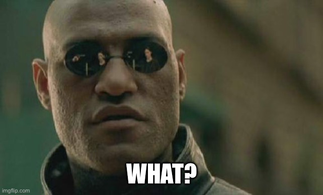 Matrix Morpheus | WHAT? | image tagged in memes,matrix morpheus | made w/ Imgflip meme maker