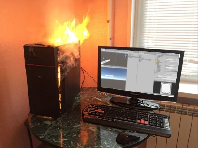 unity in low end computer Blank Meme Template