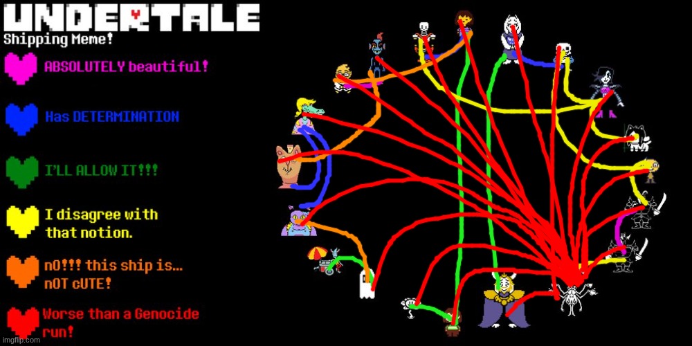 she made me purple | image tagged in undertale shipping meme | made w/ Imgflip meme maker