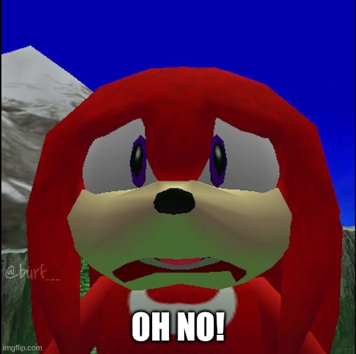Oh no knuckles | OH NO! | image tagged in oh no knuckles | made w/ Imgflip meme maker