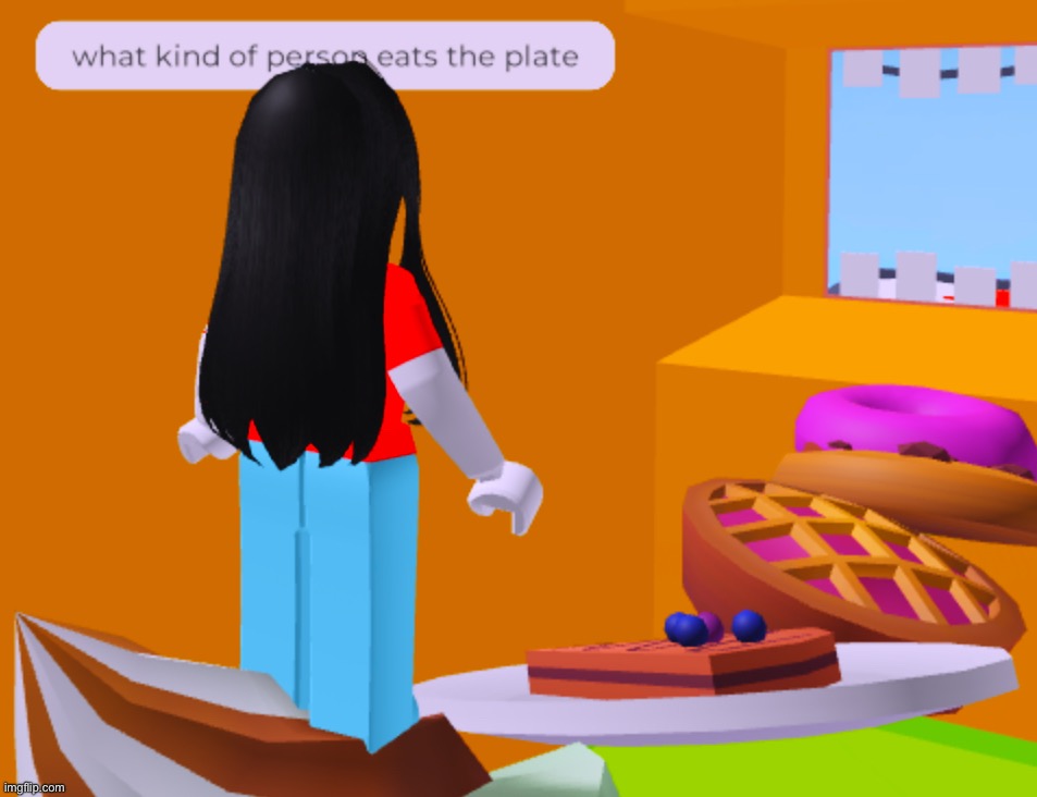 whoever eats the plate is a fatty no buts | made w/ Imgflip meme maker