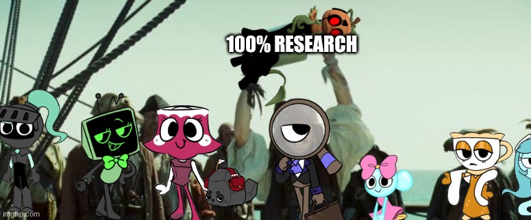 Getting 100 on Gourdy be like | 100% RESEARCH | image tagged in jack sparrow jar of dirt,dandy's world,gourdy | made w/ Imgflip meme maker