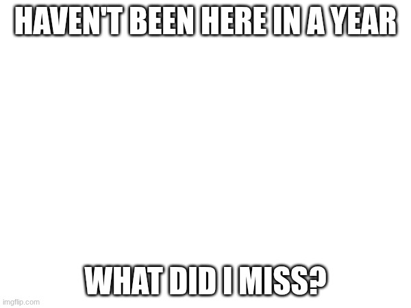 What grooming incidents and major arguments have happened now? | HAVEN'T BEEN HERE IN A YEAR; WHAT DID I MISS? | image tagged in memes,msmg | made w/ Imgflip meme maker