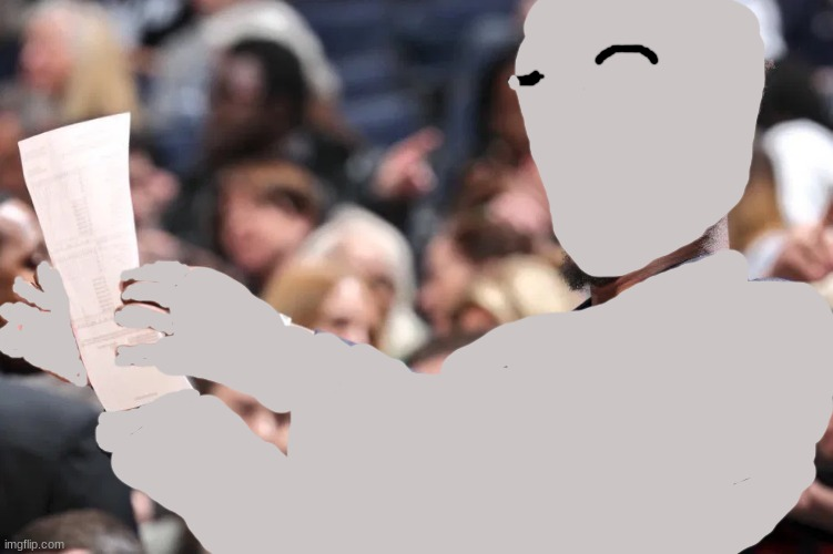 Pablo reading paper Blank Meme Template