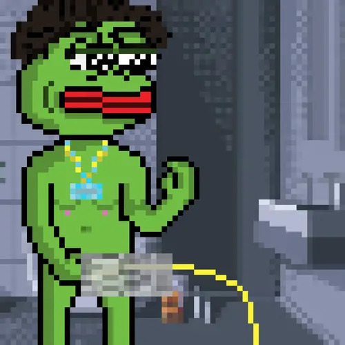 Peeing Pepe Urinating Blank Meme Template
