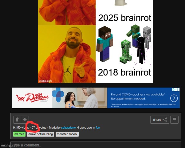 Blud got 67 upvotes | made w/ Imgflip meme maker