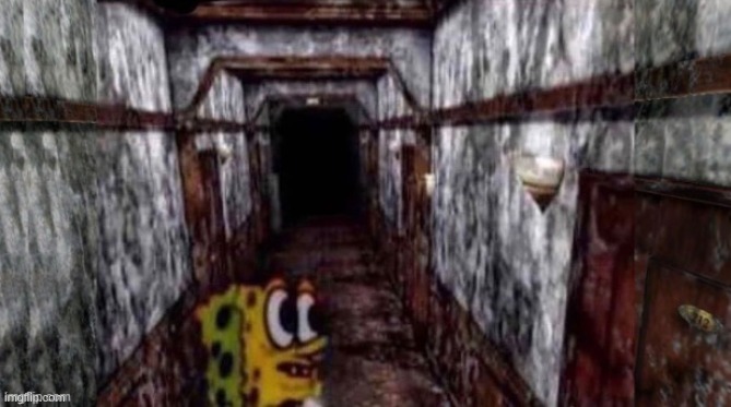 Spongebob Silent Hill | image tagged in spongebob silent hill | made w/ Imgflip meme maker