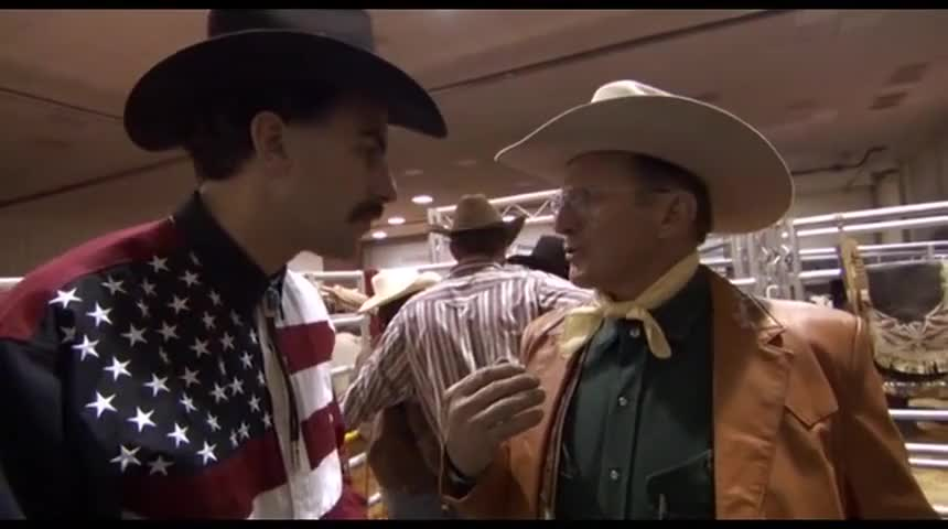 Borat advised to shave moustache Blank Meme Template