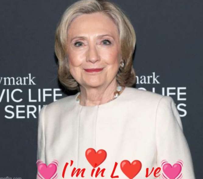 Hillary Heart Throb I'm so in Love Blank Meme Template