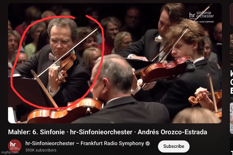 Mahler lookalike playing mahler symphony | made w/ Imgflip meme maker