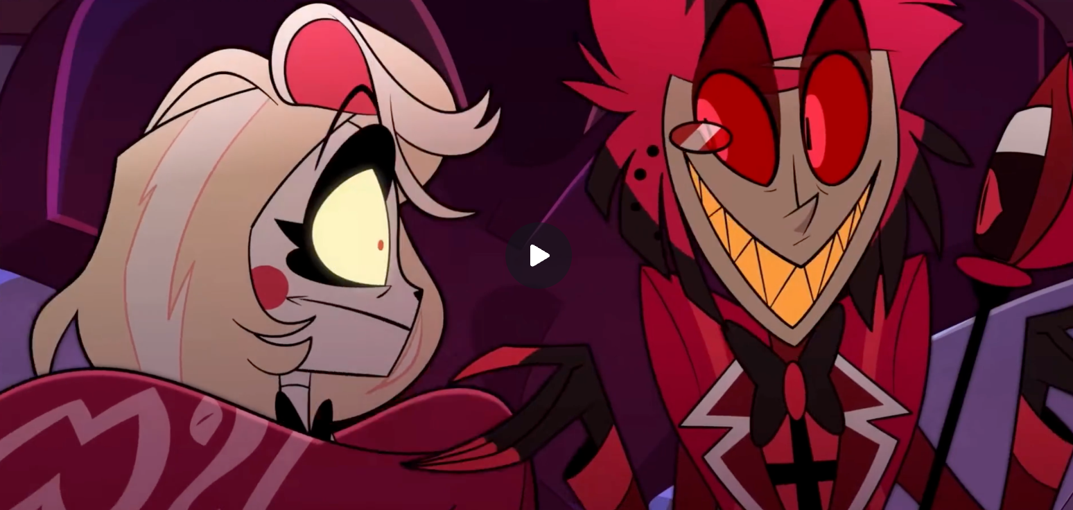 Alastor jumpscaring Charlie Blank Meme Template