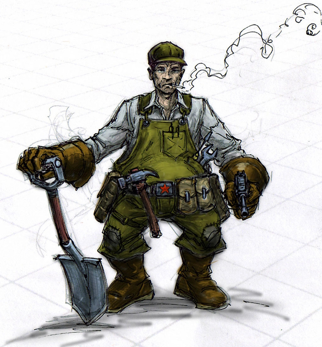 Slavic Combat engineer Blank Meme Template