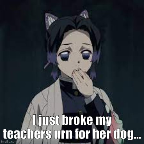 wait u have a point | I just broke my teachers urn for her dog... | image tagged in wait u have a point | made w/ Imgflip meme maker