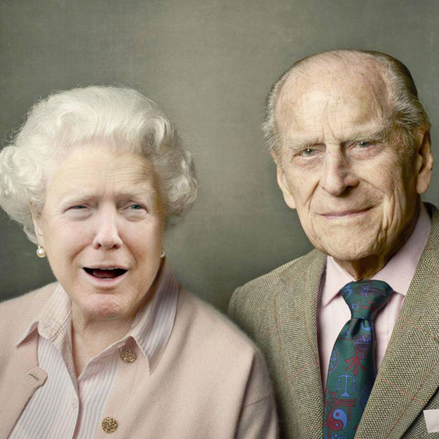 Trump’s Face Onto the Queen’s Blank Meme Template