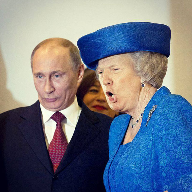 Trump’s Face Onto the Queen’s Blank Meme Template