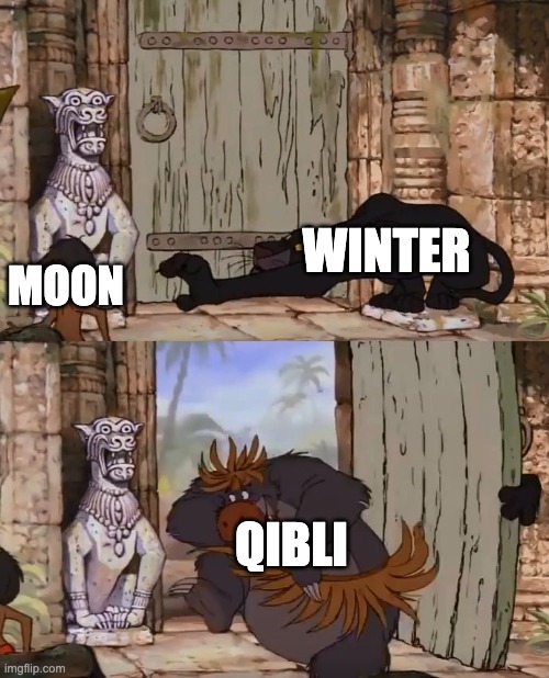 Jungle Book | WINTER; MOON; QIBLI | image tagged in jungle book | made w/ Imgflip meme maker