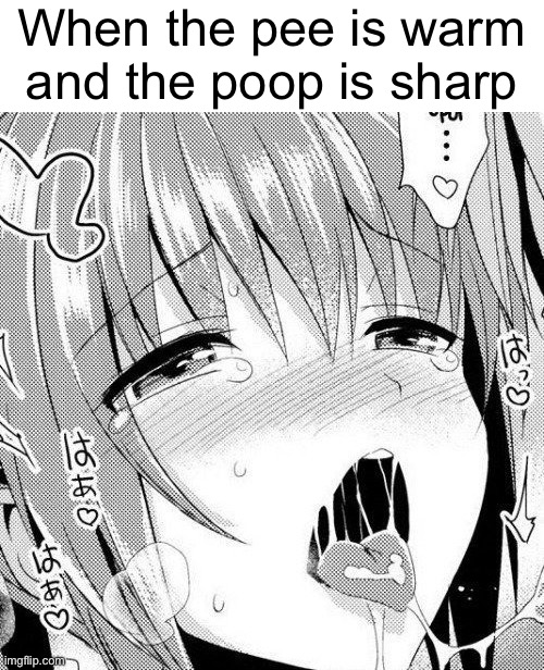 Did I mention I love Dead Space? | When the pee is warm
and the poop is sharp | image tagged in ahegao | made w/ Imgflip meme maker