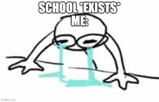 SCHOOL *EXISTS*

ME: | made w/ Imgflip meme maker