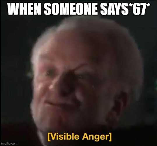 visible anger | WHEN SOMEONE SAYS*67* | image tagged in visible anger | made w/ Imgflip meme maker