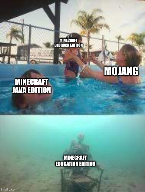 Favorite child | MINECRAFT BEDROCK EDITION; MOJANG; MINECRAFT JAVA EDITION; MINECRAFT EDUCATION EDITION | image tagged in favorite child | made w/ Imgflip meme maker