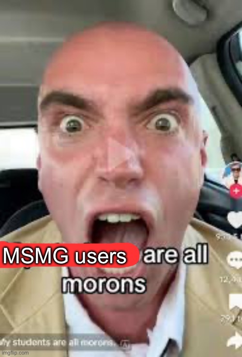 MY STUDENTS ARE ALL MORONS!!!! | MSMG users | image tagged in my students are all morons | made w/ Imgflip meme maker