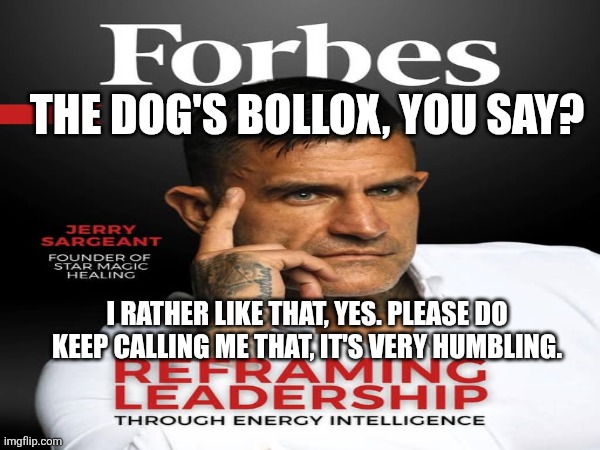 Some People Call Me The Space Cowboy | THE DOG'S BOLLOX, YOU SAY? I RATHER LIKE THAT, YES. PLEASE DO KEEP CALLING ME THAT, IT'S VERY HUMBLING. | image tagged in tom and jerry swordfight,jerry seinfeld,jerry springer,rich guy burning money | made w/ Imgflip meme maker