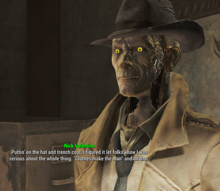 Nick Valentine Clothes Make The Man Blank Meme Template