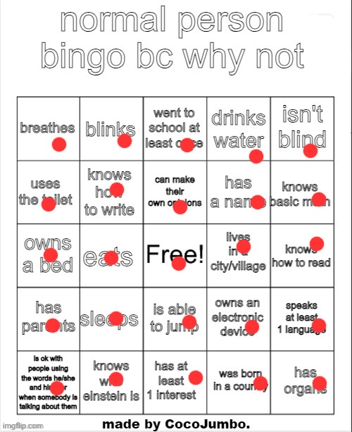full bingo | image tagged in normal person bingo hehehe | made w/ Imgflip meme maker