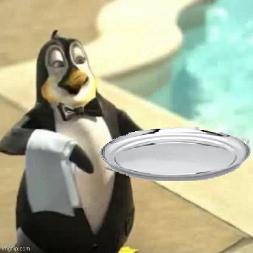 Penguin Butler Blank Meme Template