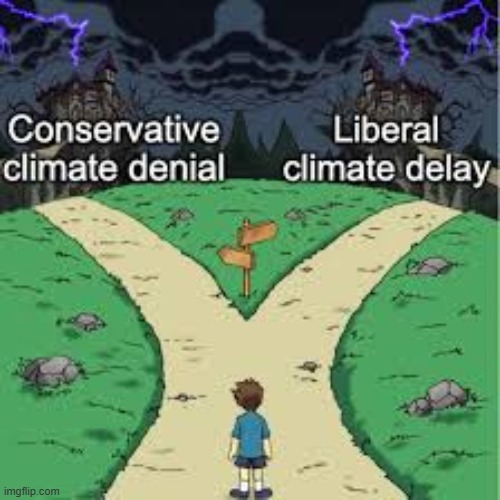 image tagged in two paths,liberal,conservative | made w/ Imgflip meme maker