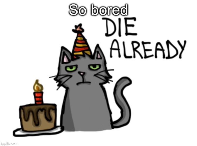 Die already | So bored | image tagged in die already | made w/ Imgflip meme maker