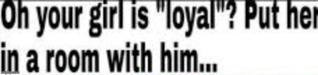 New temp | image tagged in oh your girl is loyal put her in a room with him,new temp | made w/ Imgflip meme maker