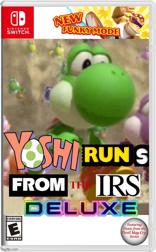Yoshi Runs From The IRS Blank Meme Template