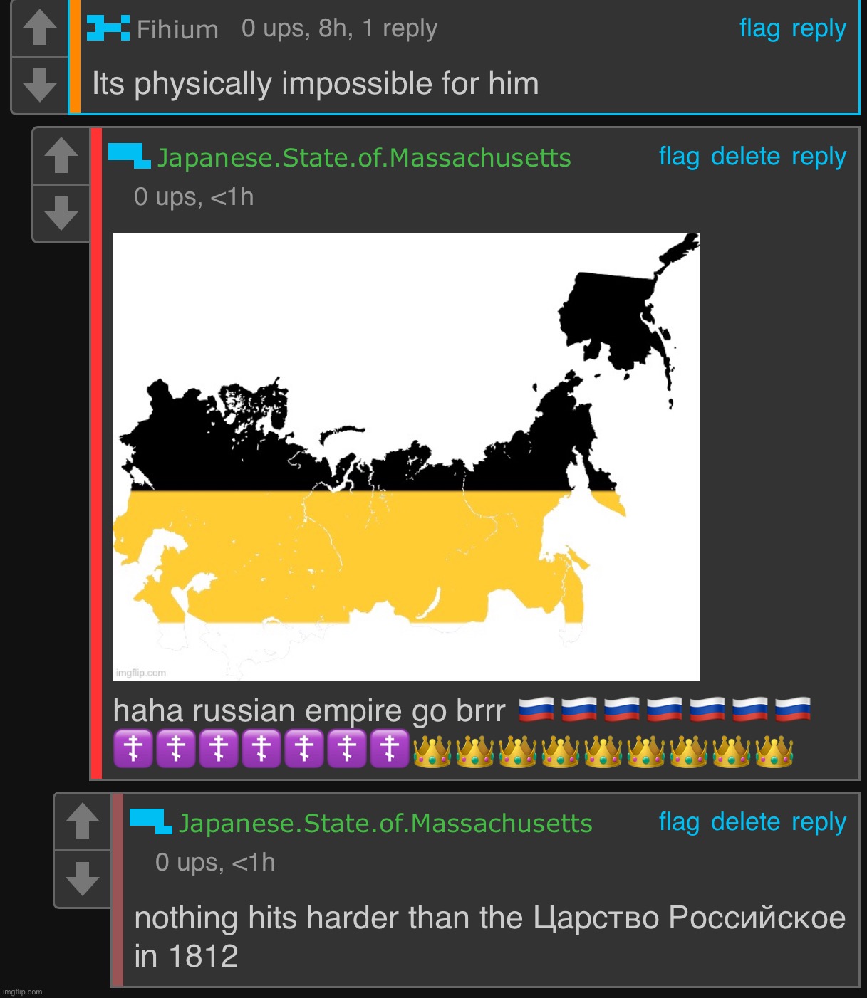 glory to the fuckin russian empire | made w/ Imgflip meme maker