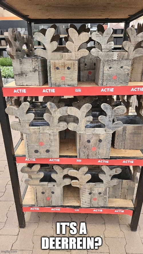 Upside Down | IT'S A DEERREIN? | image tagged in you had one job | made w/ Imgflip meme maker