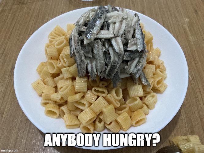 Pasta Anyone? | ANYBODY HUNGRY? | image tagged in cursed image | made w/ Imgflip meme maker