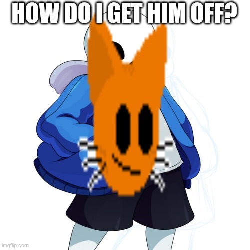 Sans Undertale | HOW DO I GET HIM OFF? | image tagged in sans undertale | made w/ Imgflip meme maker