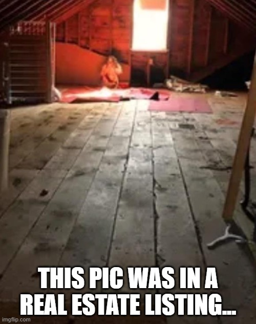 Hard No for That House | THIS PIC WAS IN A REAL ESTATE LISTING... | image tagged in cursed image | made w/ Imgflip meme maker